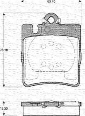 MAGNETI MARELLI 363702161082 Комплект гальмівних колодок, дискове гальмо