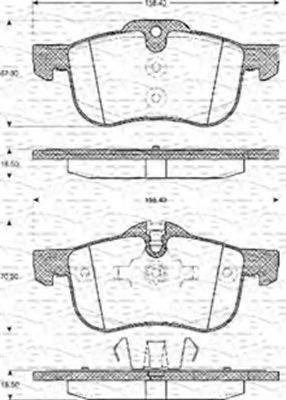 MAGNETI MARELLI 363702161095 Комплект гальмівних колодок, дискове гальмо