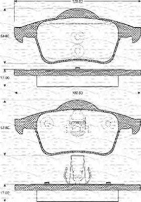 MAGNETI MARELLI 363702161109 Комплект гальмівних колодок, дискове гальмо