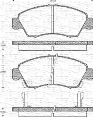 MAGNETI MARELLI 363702161129 Комплект гальмівних колодок, дискове гальмо