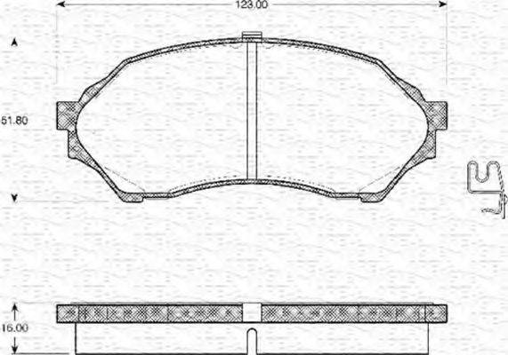 MAGNETI MARELLI 363702161134 Комплект гальмівних колодок, дискове гальмо