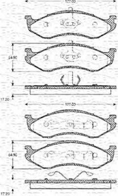 MAGNETI MARELLI 363702161149 Комплект гальмівних колодок, дискове гальмо