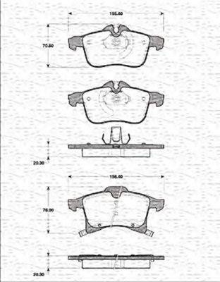 MAGNETI MARELLI 363702161172 Комплект гальмівних колодок, дискове гальмо