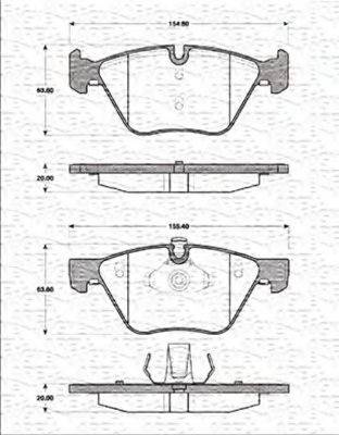 MAGNETI MARELLI 363702161175 Комплект гальмівних колодок, дискове гальмо