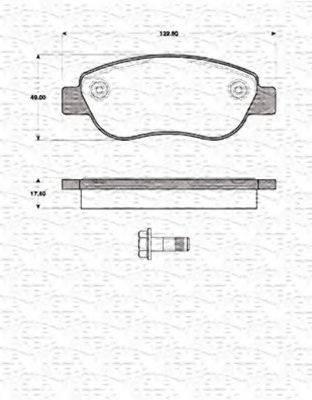 MAGNETI MARELLI 363702161177 Комплект гальмівних колодок, дискове гальмо