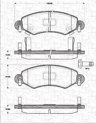 MAGNETI MARELLI 363702161209 Комплект гальмівних колодок, дискове гальмо