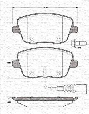 MAGNETI MARELLI 363702161221 Комплект гальмівних колодок, дискове гальмо