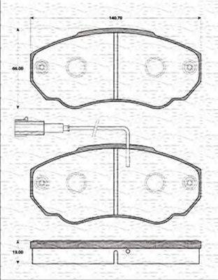 MAGNETI MARELLI 363702161241 Комплект гальмівних колодок, дискове гальмо