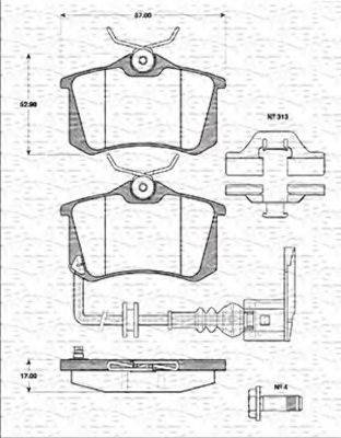 MAGNETI MARELLI 430216170257 Комплект гальмівних колодок, дискове гальмо