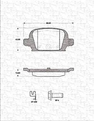 MAGNETI MARELLI 363702161272 Комплект гальмівних колодок, дискове гальмо