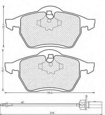 MAGNETI MARELLI 430216170313 Комплект гальмівних колодок, дискове гальмо