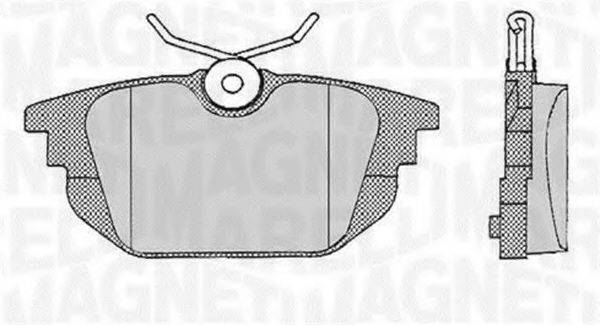 MAGNETI MARELLI 363916060106 Комплект гальмівних колодок, дискове гальмо