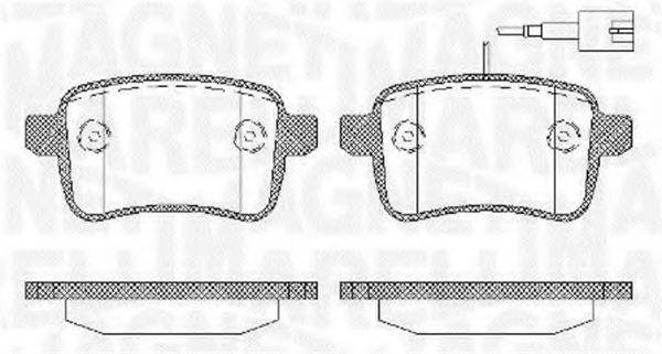 MAGNETI MARELLI 363916060129 Комплект гальмівних колодок, дискове гальмо