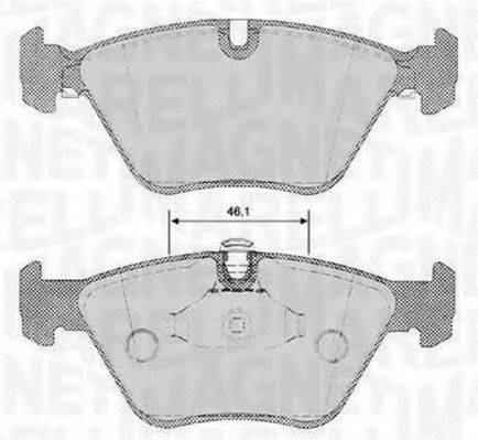 MAGNETI MARELLI 363916060153 Комплект гальмівних колодок, дискове гальмо