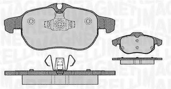 MAGNETI MARELLI 363916060162 Комплект гальмівних колодок, дискове гальмо