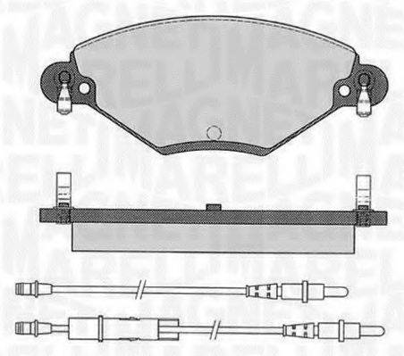 MAGNETI MARELLI 363916060181 Комплект гальмівних колодок, дискове гальмо