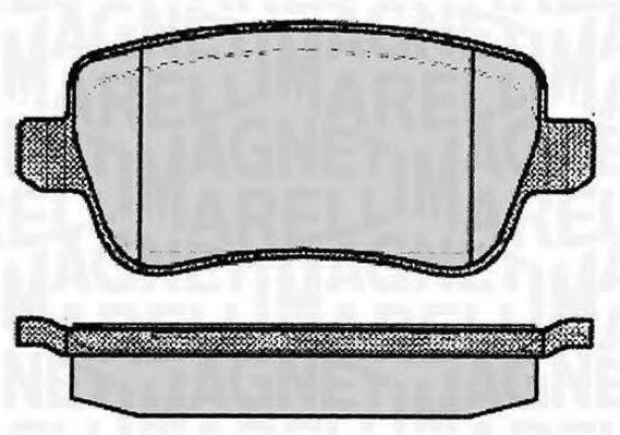 MAGNETI MARELLI 363916060225 Комплект гальмівних колодок, дискове гальмо