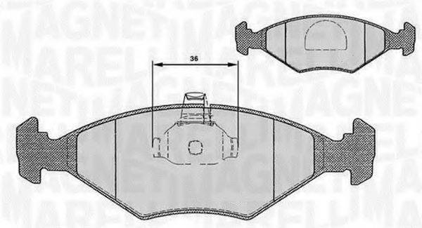 MAGNETI MARELLI 363916060235 Комплект гальмівних колодок, дискове гальмо