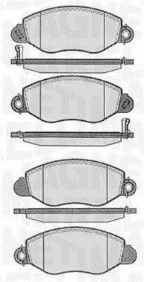 MAGNETI MARELLI 363916060271 Комплект гальмівних колодок, дискове гальмо