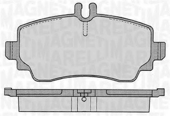 MAGNETI MARELLI 363916060301 Комплект гальмівних колодок, дискове гальмо