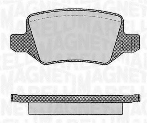 MAGNETI MARELLI 363916060308 Комплект гальмівних колодок, дискове гальмо