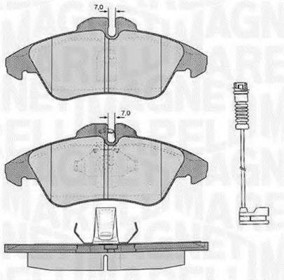 MAGNETI MARELLI 363916060321 Комплект гальмівних колодок, дискове гальмо