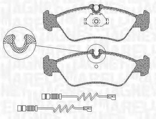 MAGNETI MARELLI 363916060323 Комплект гальмівних колодок, дискове гальмо