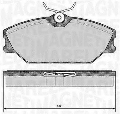 MAGNETI MARELLI 363916060377 Комплект гальмівних колодок, дискове гальмо