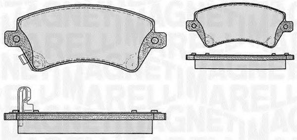 MAGNETI MARELLI 363916060408 Комплект гальмівних колодок, дискове гальмо