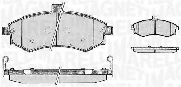 MAGNETI MARELLI 363916060469 Комплект гальмівних колодок, дискове гальмо