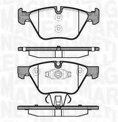 MAGNETI MARELLI 363916060507 Комплект гальмівних колодок, дискове гальмо