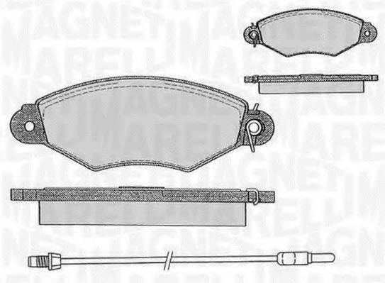 MAGNETI MARELLI 363916060513 Комплект гальмівних колодок, дискове гальмо