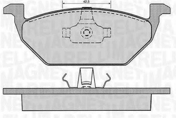 MAGNETI MARELLI 363916060515 Комплект гальмівних колодок, дискове гальмо