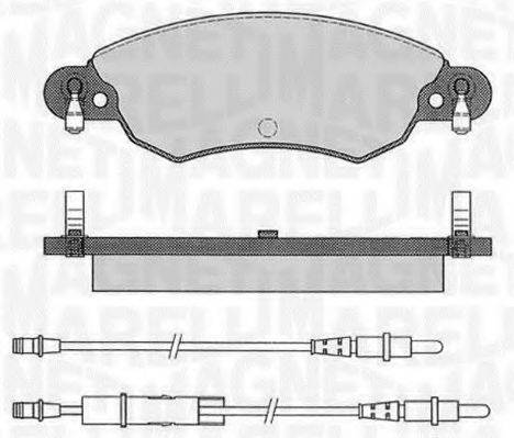 MAGNETI MARELLI 363916060565 Комплект гальмівних колодок, дискове гальмо