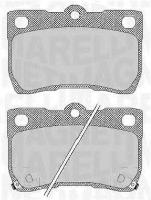 MAGNETI MARELLI 363916060638 Комплект гальмівних колодок, дискове гальмо