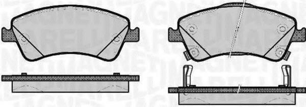 MAGNETI MARELLI 363916060665 Комплект гальмівних колодок, дискове гальмо