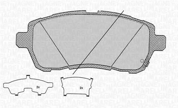 MAGNETI MARELLI 363916060684 Комплект гальмівних колодок, дискове гальмо