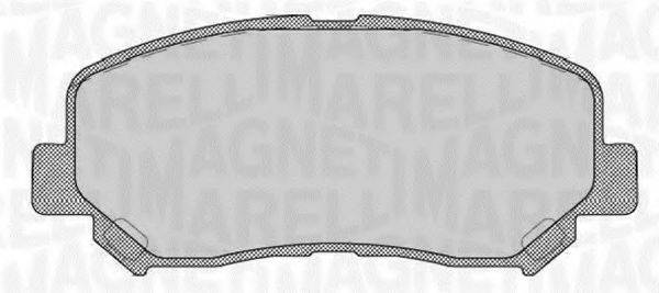 MAGNETI MARELLI 363916060710 Комплект гальмівних колодок, дискове гальмо