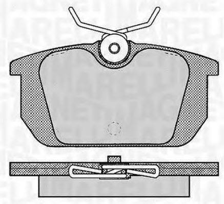 MAGNETI MARELLI 363916060783 Комплект гальмівних колодок, дискове гальмо