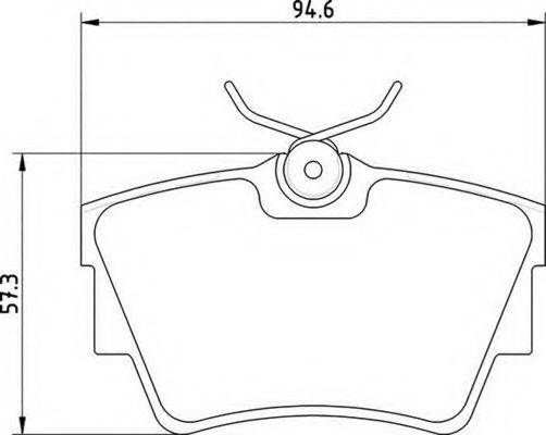 MAGNETI MARELLI 363700201390 Комплект гальмівних колодок, дискове гальмо