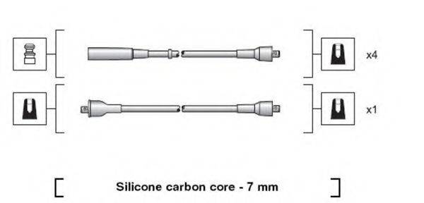 MAGNETI MARELLI 941318111200 Комплект дротів запалювання