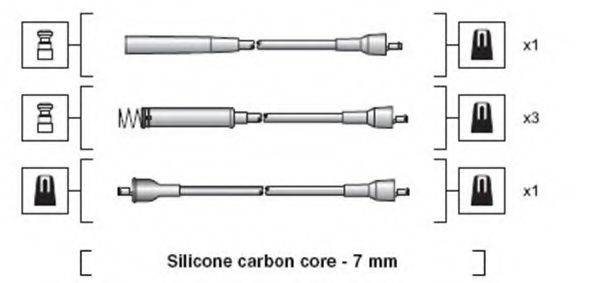 MAGNETI MARELLI 941318111224 Комплект дротів запалювання
