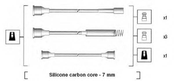 MAGNETI MARELLI 941125350685 Комплект дротів запалювання