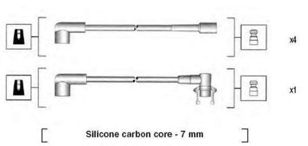 MAGNETI MARELLI 941145240721 Комплект дротів запалювання