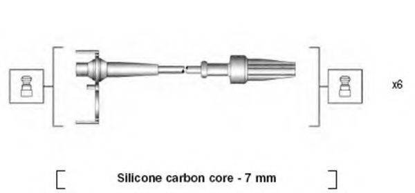 MAGNETI MARELLI 941145400737 Комплект дротів запалювання