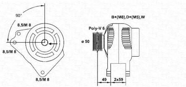 MAGNETI MARELLI 943346001010 Генератор