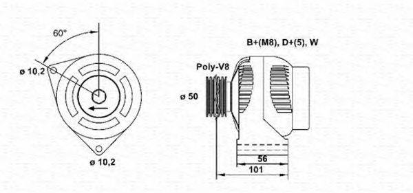 MAGNETI MARELLI 943346039010 Генератор