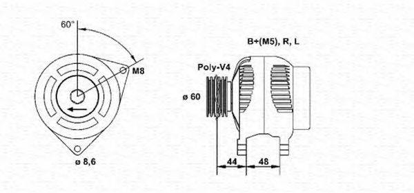 MAGNETI MARELLI 943346063010 Генератор