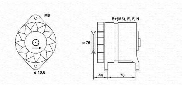 MAGNETI MARELLI 943346066010 Генератор