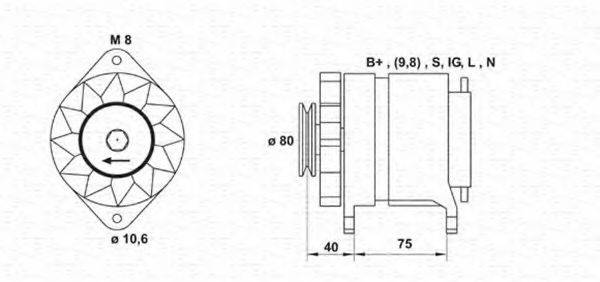 MAGNETI MARELLI 943346136010 Генератор